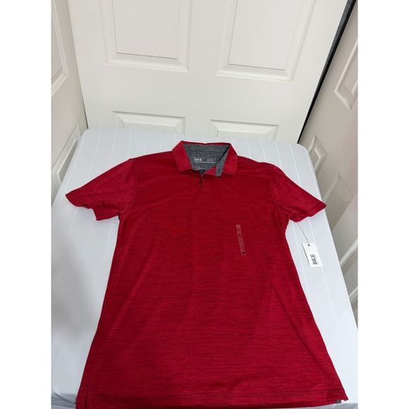 BKE Other - BKE Performance Fabric Polo Shirt Mens XL Red Space Dye Heather Short Sleeve New